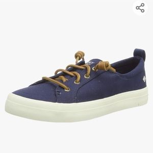 Sperry Crest Vibe Linen Navy Women's Shoes 8.5